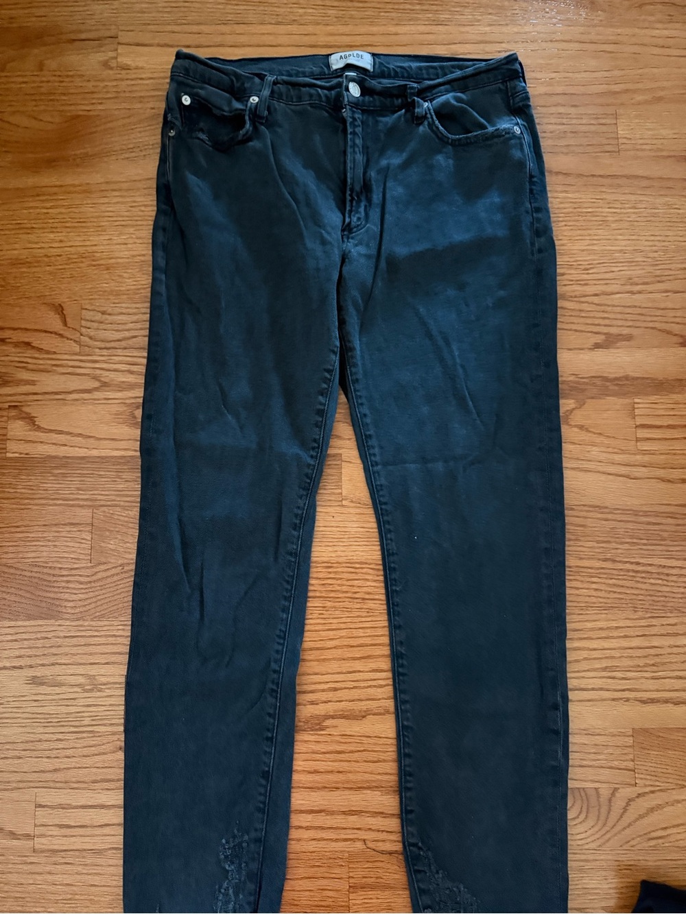 Agolde Black Slim High-Rise Jeans
